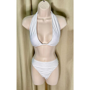 White Eyelet Bikini Cheeky Size XL (10/12 best fit)